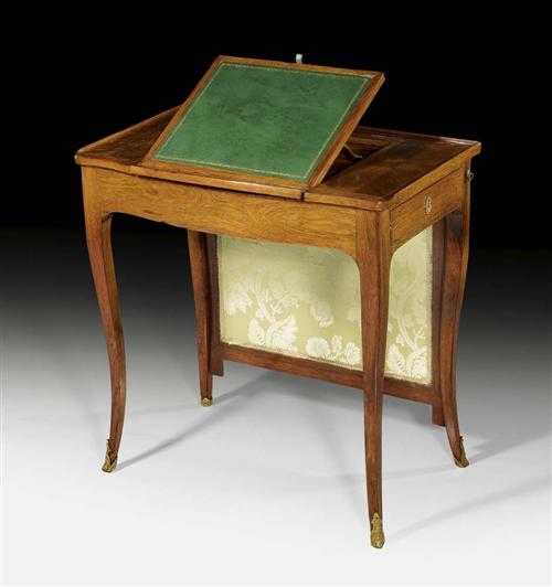 Appraisal: WRITING DESK WITH LIGHT SHADE late Louis XV Paris th