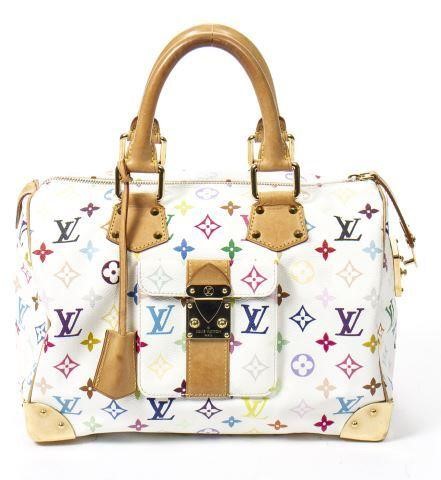 Appraisal: Louis Vuitton Speedy handbag in multicolor monogram coated canvas with