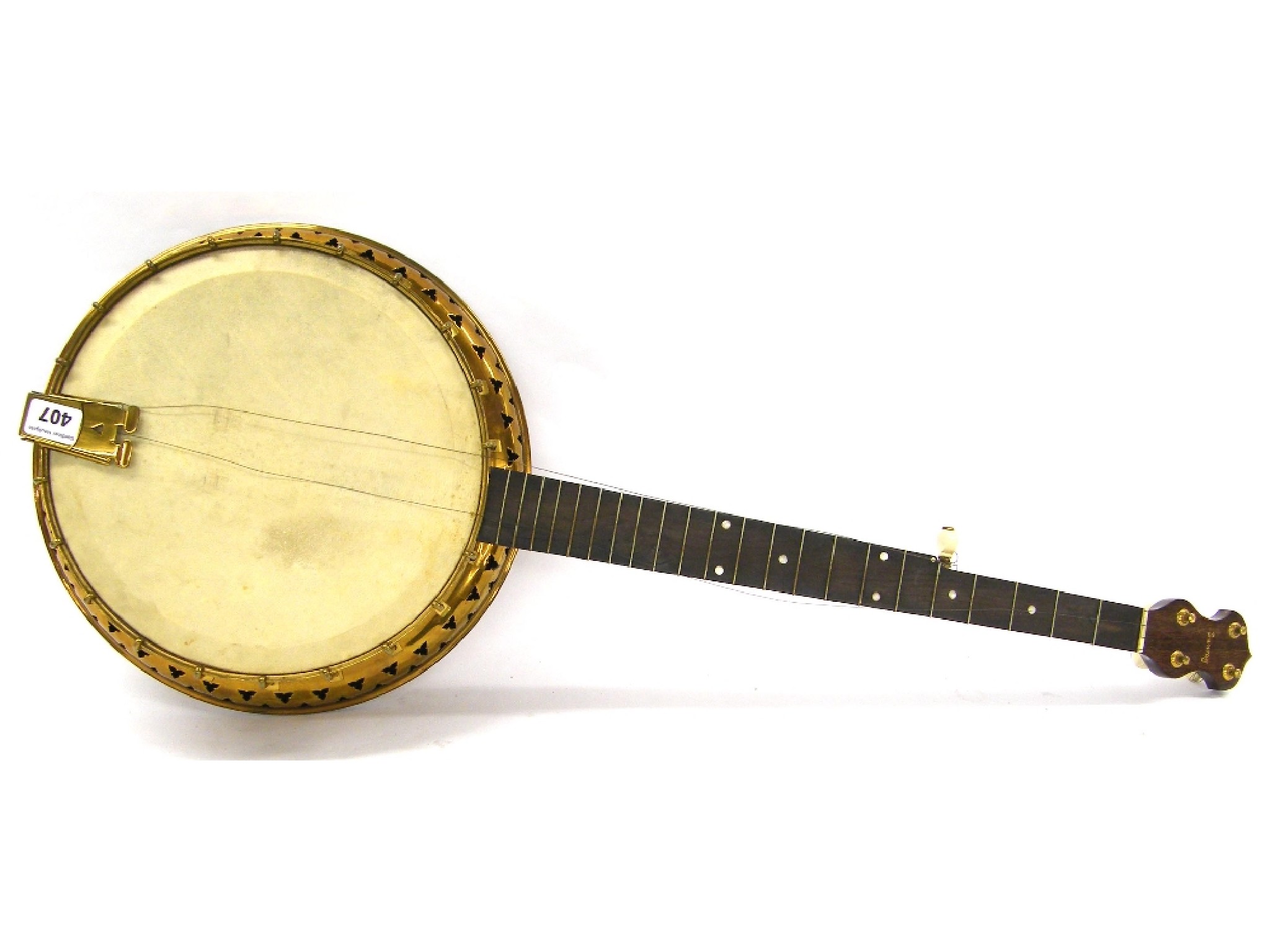 Appraisal: Five string resonator banjo inscribed Sunray to the head with