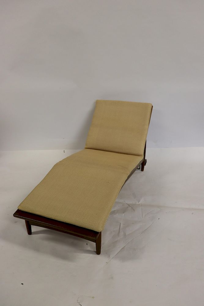 Appraisal: MIDCENTURY Danish Chaise Lounge by Selig Nice lounge has two