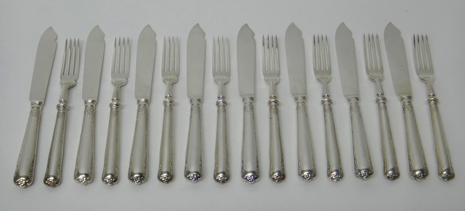 Appraisal: Silver and silver mounted wares comprising eight pairs of silver