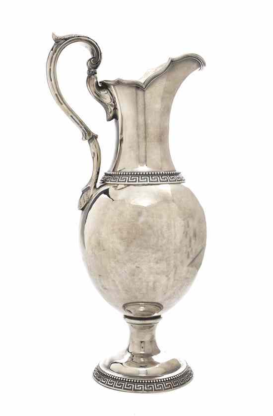 Appraisal: An American Sterling Silver Pitcher Tiffany Co - of baluster