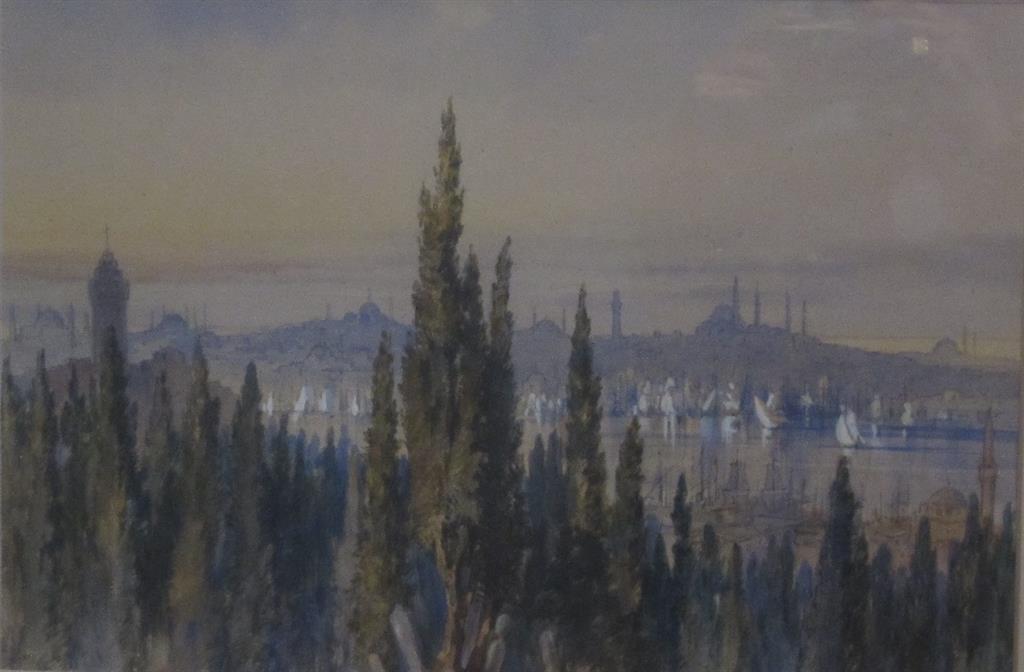 Appraisal: AFTER COUNT AMADEO PREZIOSI CONSTANTINOPLE FROM LE PETIT CHAMP Watercolour