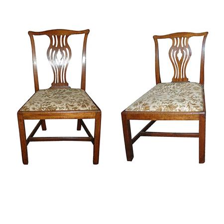 Appraisal: Pair of George III Style Mahogany Chairs Estimate nbsp nbsp