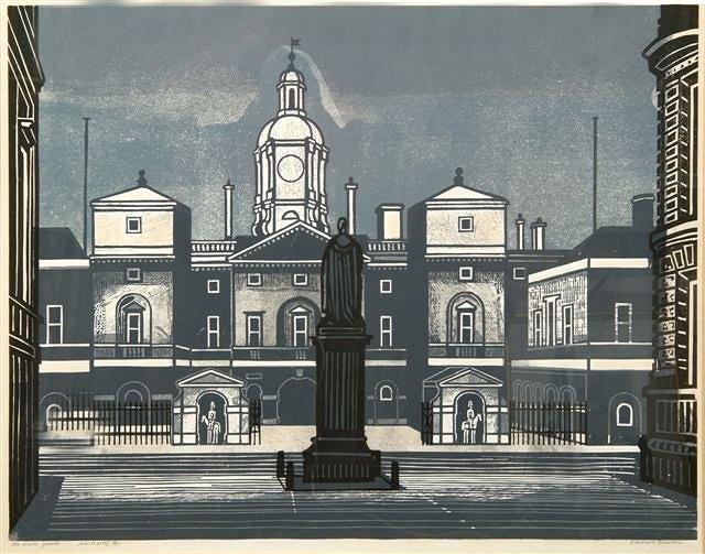 Appraisal: EDWARD BAWDEN - 'The Horse Guards' lithograph artist's proof numbered