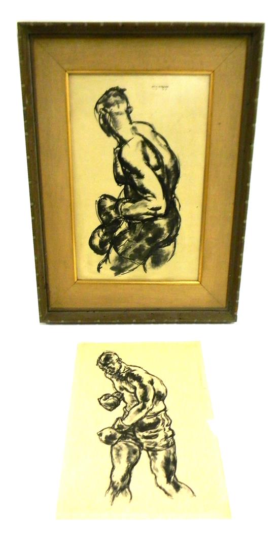 Appraisal: Two boxing-related lithographs two William H Littlefield American - lithographs