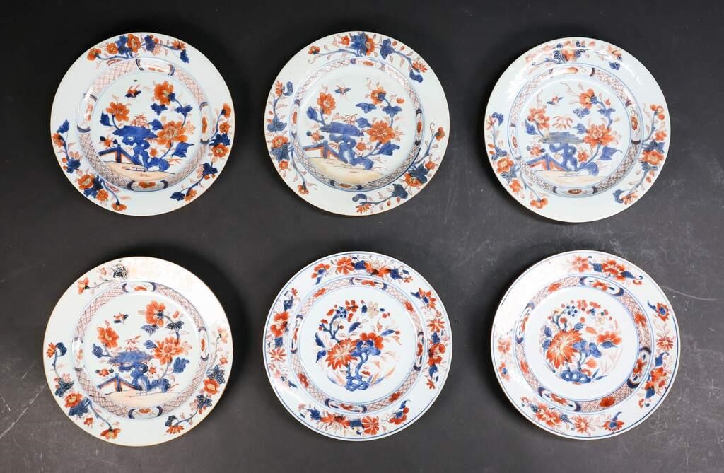 Appraisal: Six Imari Japanese porcelain plates some with minor chips to