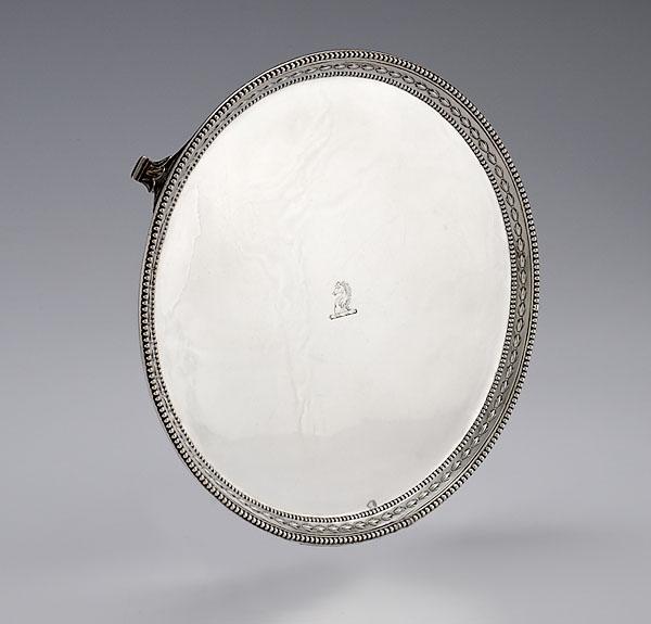 Appraisal: GEORGIAN SILVER SALVER BY WILLIAM CHAWNER struck for London and