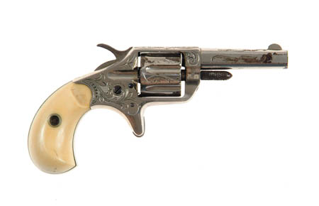 Appraisal: RARE ENGRAVED COLT NEW LINE SPUR TRIGGER REVOLVER Cal Short