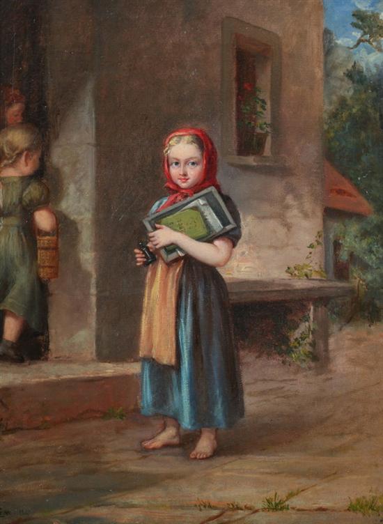 Appraisal: MARGARET GROVE American th century YOUNG GIRL WITH SCHOOL WORK