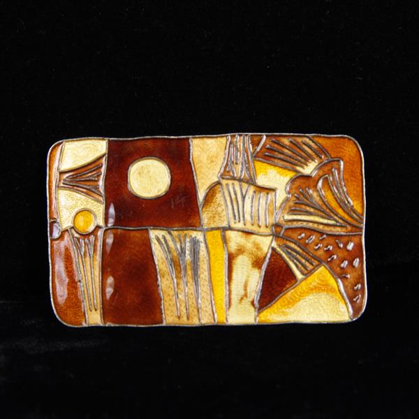 Appraisal: David Andersen Norway Sterling Silver Modernist Enamel Brooch Pin H