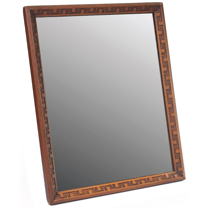 Appraisal: Frank Lloyd Wright mirror manufactured by Heritage Henredon rectangular mirror