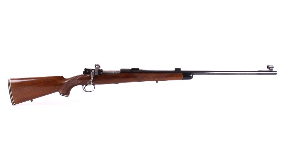 Appraisal: Sporterized Mauser Win Bolt Action Rifle For your consideration is