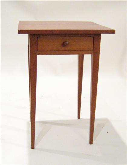 Appraisal: Two Federal cherry single drawer workstands circa Each with a