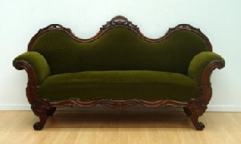 Appraisal: An Australian cedar three seater sofa circa