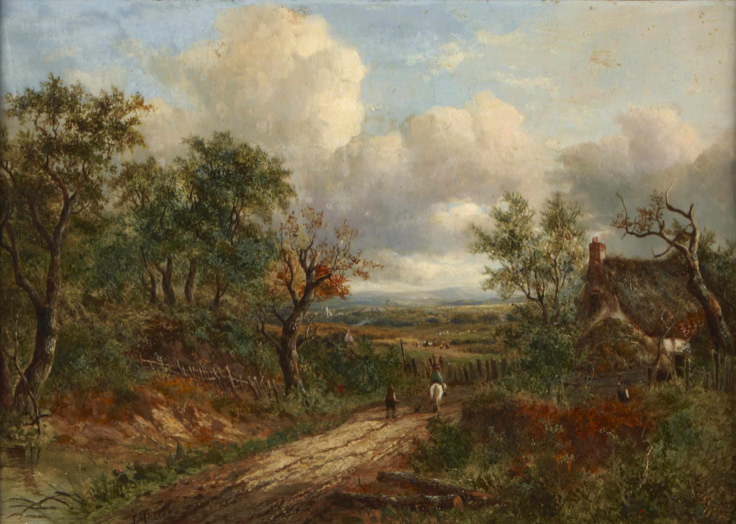 Appraisal: Joseph Thors British active - A rural landscape with a