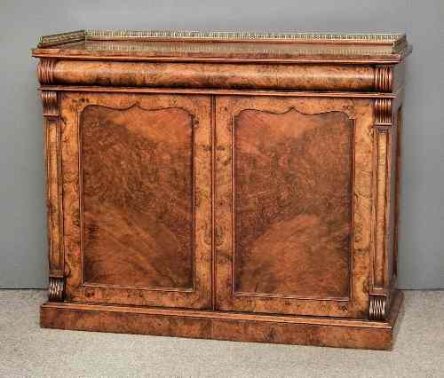 Appraisal: A William IV figured and burr walnut chiffonier with gilt