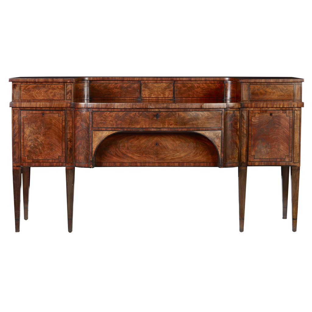 Appraisal: SCOTTISH REGENCY MAHOGANY AND EBONY SIDEBOARD EARLY TH CENTURY The