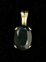 Appraisal: Ladies' Sapphire Pendant A k yellow gold setting with a