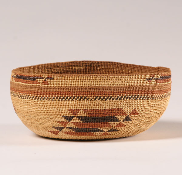 Appraisal: Native American Northwest Coast tightly woven basket bowl Diam