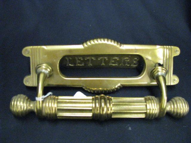 Appraisal: Brass Handle with Letter Drop