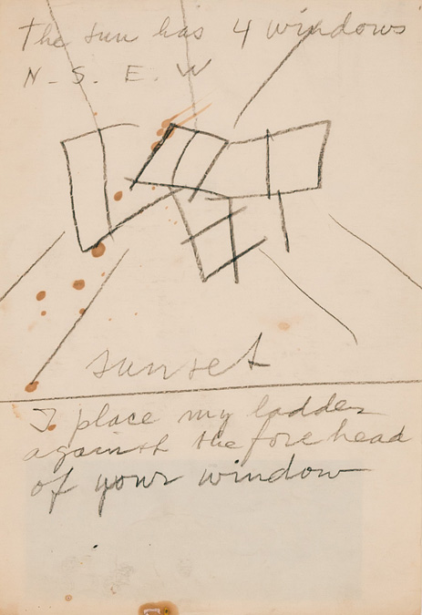 Appraisal: WILLEM DE KOONING American - The Sun Has Windows charcoal