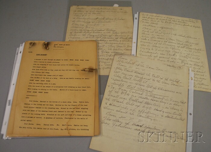 Appraisal: Duke Ellington Handwritten Narrative for the Beige Movement of Black