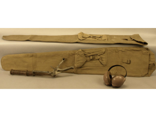 Appraisal: Collection of items including two very good early canvas rifle