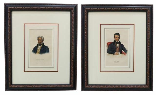 Appraisal: lot of Framed hand-colored lithographs on paper from The History