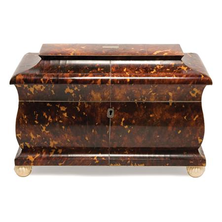 Appraisal: Regency Tortoise Shell Ivory and Rosewood Tea Caddy Estimate -