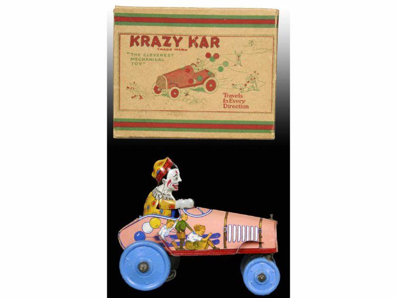 Appraisal: Unique Art Krazy Kar Toy Car with Original Box Description