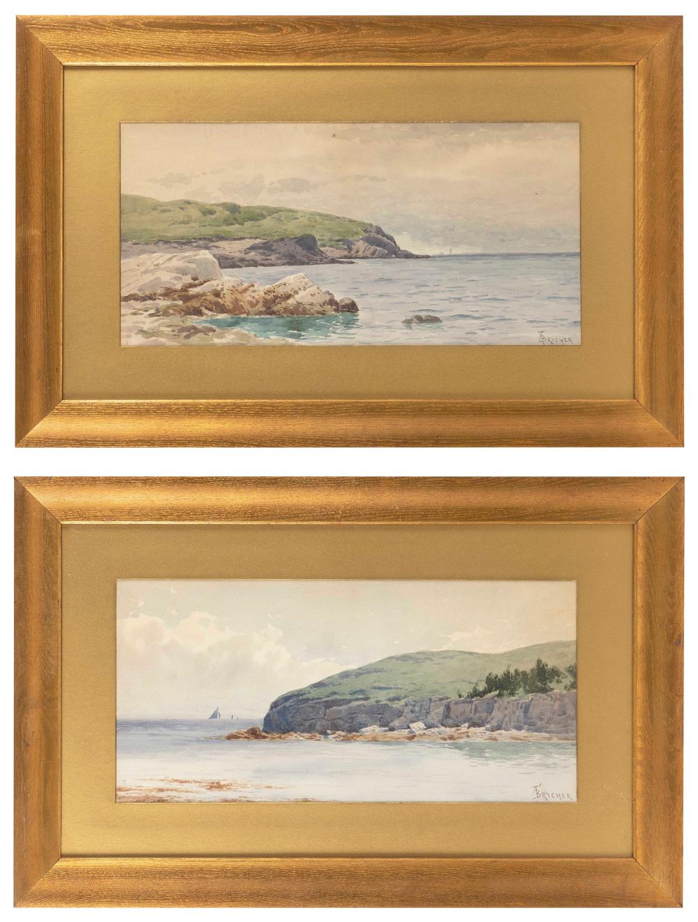 Appraisal: ALFRED THOMPSON BRICHER NEW YORK NEW HAMPSHIRE - TWO COASTAL