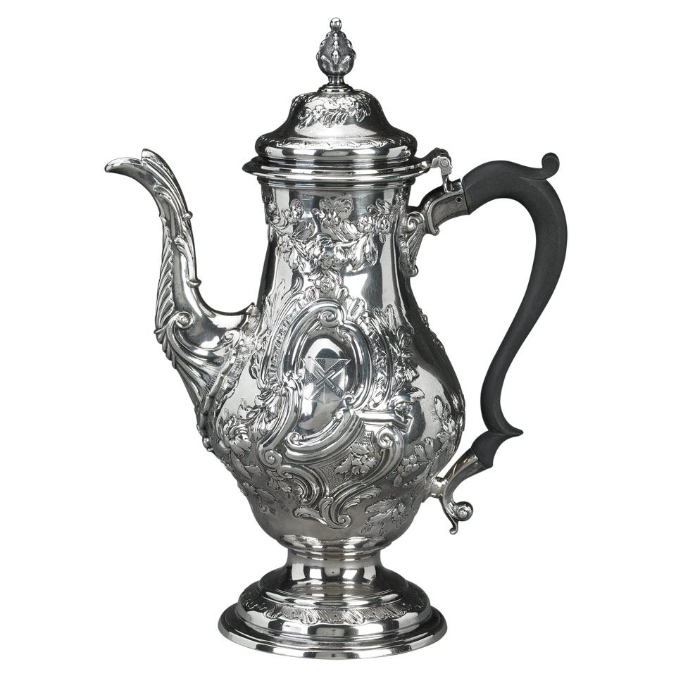 Appraisal: George III Silver Coffee Pot Thomas Cooke Richard Gurney London