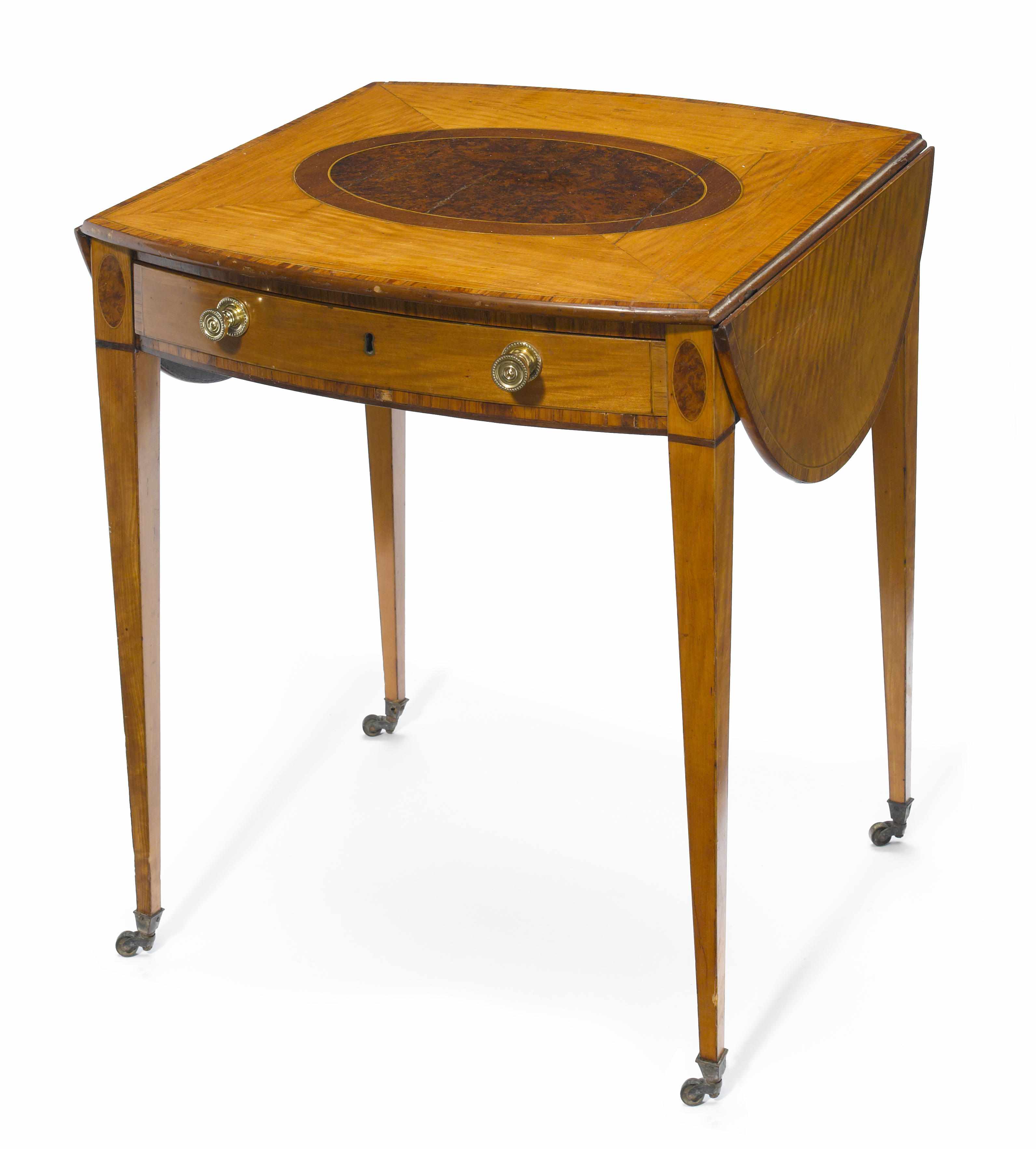 Appraisal: A George III rosewood and satinwood pembroke table fourth quarter