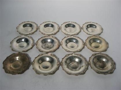 Appraisal: sterling silver sauce dishes tiffany co th century Circular serpentine