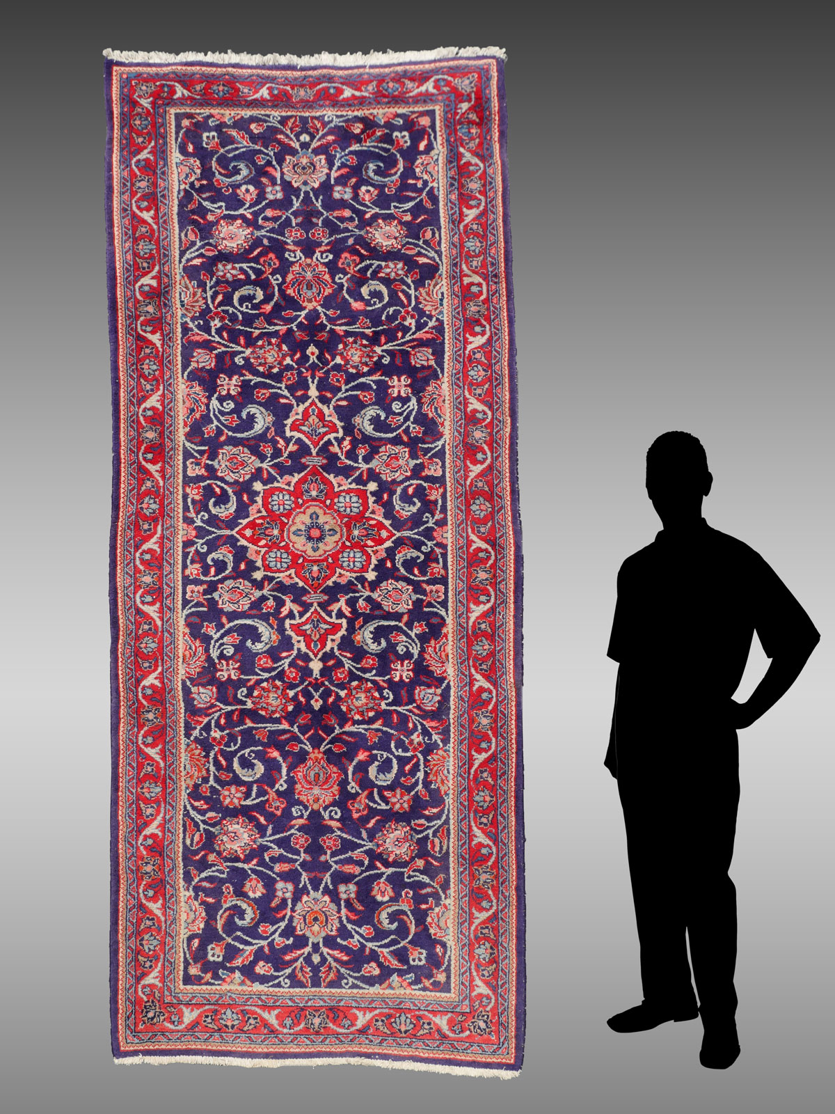 Appraisal: PERSIAN VILLAGE HAND KNOTTED WOOL RUNNER ' '' X '