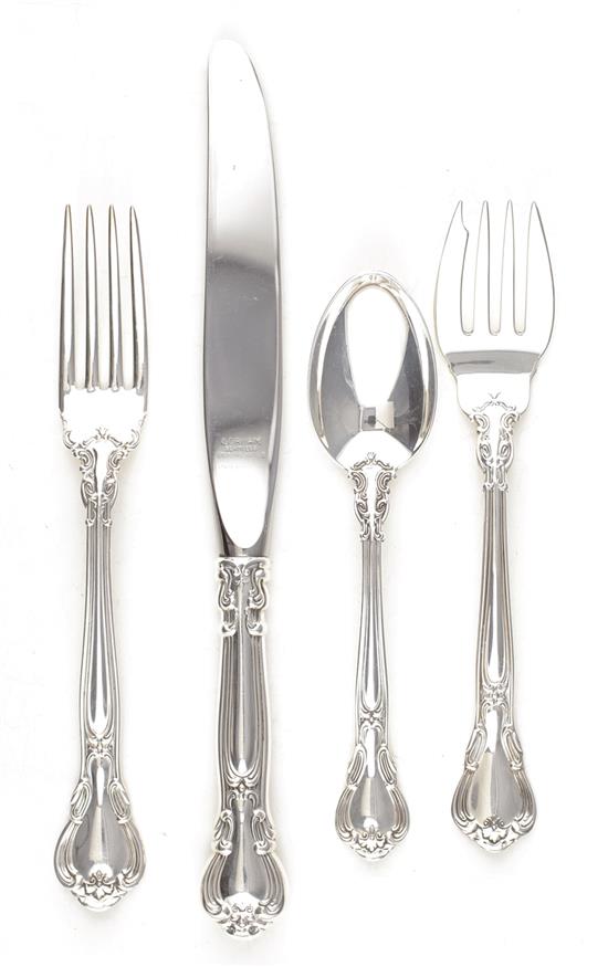 Appraisal: Gorham Chantilly sterling flatware comprising hollow handle knives L forks