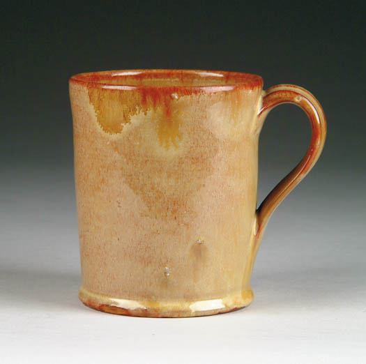 Appraisal: GLAZED REDWARE MUG Impressed mark on bottom Old Sturbridge Village