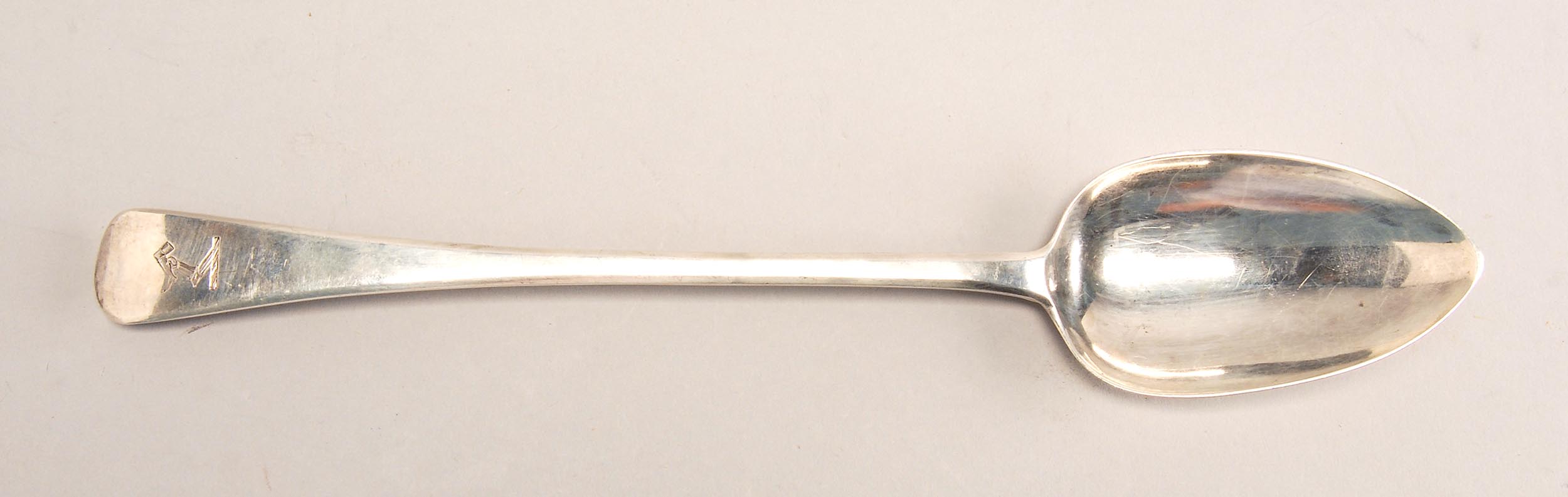 Appraisal: GEORGE III SILVER SERVING SPOON BY RICHARD CROSSLEY London With