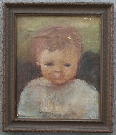 Appraisal: ASHCAN SCHOOL OIL C B INFANT '' x '' unsigned