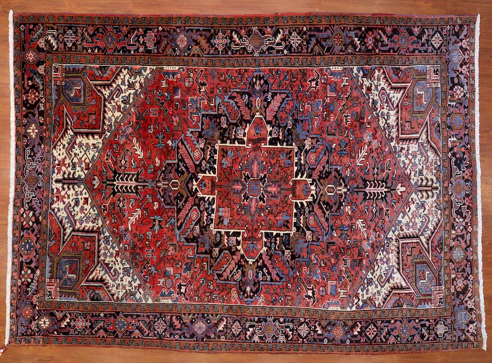 Appraisal: Mehrevan Heriz Rug Persia x second half- th century hand-knotted