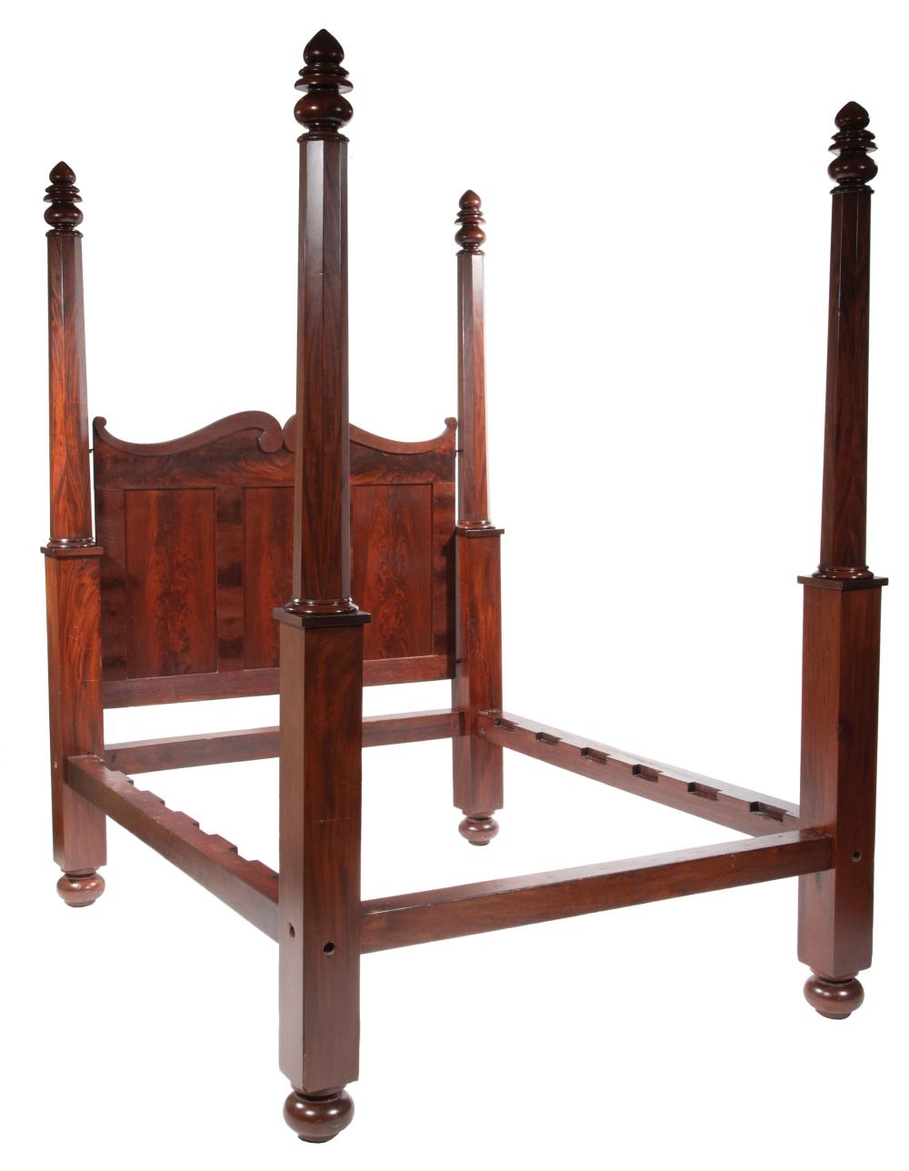 Appraisal: American Late Classical Mahogany Tall Post Bed early-to-mid th c