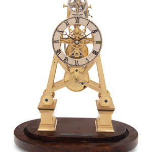 Appraisal: An English Brass Skeleton Clock Thwaites and Reed London th