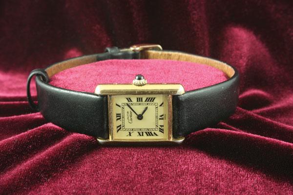 Appraisal: Cartier a Lady's Le Must Wristwatch with square dial winder