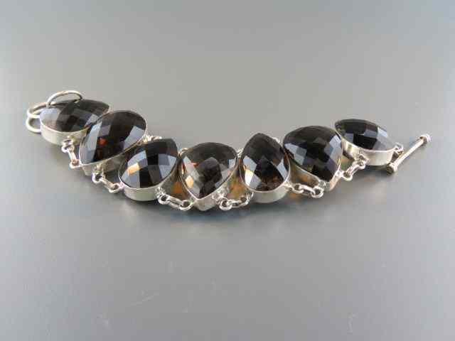 Appraisal: Smokey Quartz Bracelet beautifully cut pear shaped gems totaling well