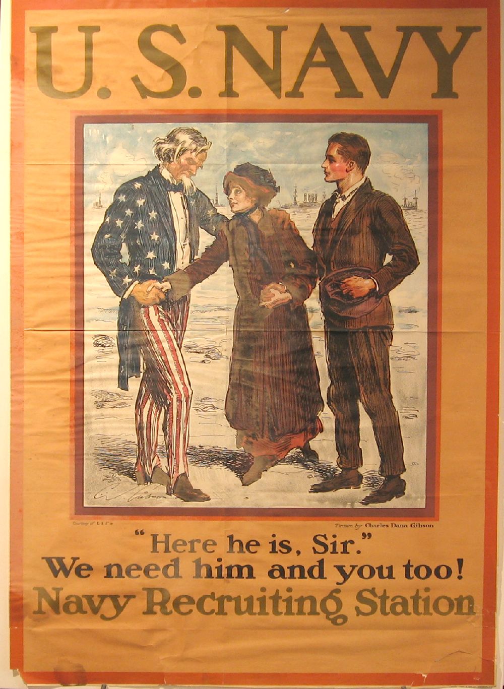 Appraisal: piece Color Lithographic World War One Poster Gibson Charles Dana