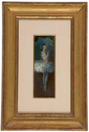 Appraisal: EVERETT SHINN American - Ballerina Oil on wood panel x