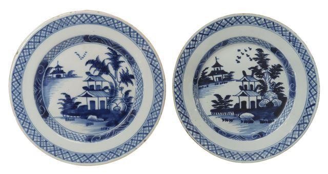 Appraisal: lot of English Delft blue and white tin-glazed earthenware plates