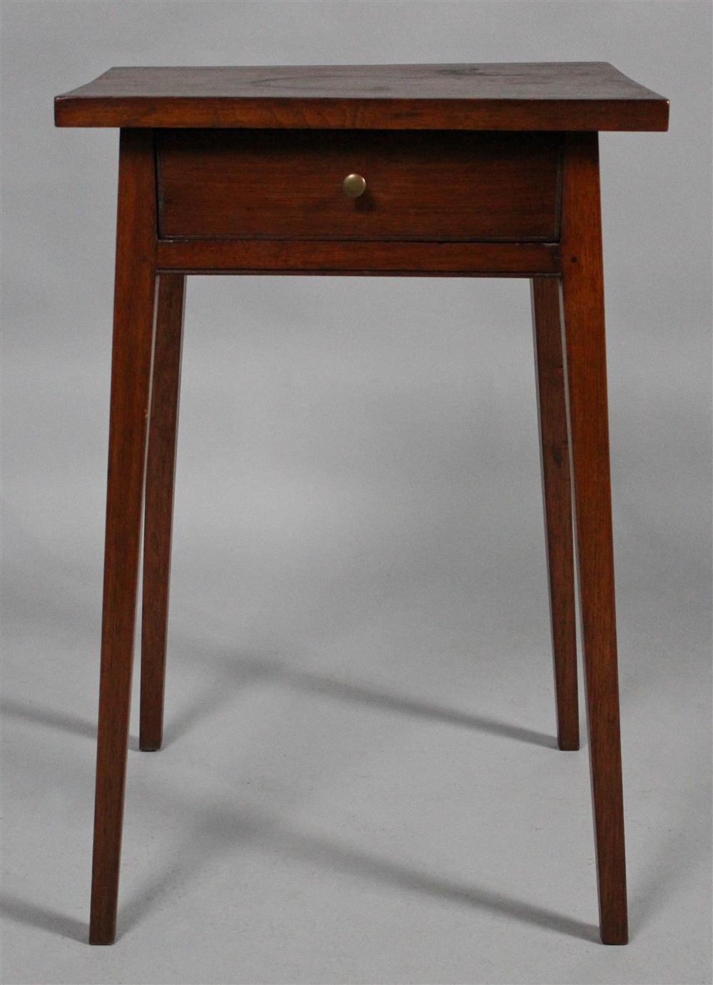 Appraisal: FEDERAL BLACK WALNUT SPLAY LEG CANDLESTAND CIRCA having a rectangular