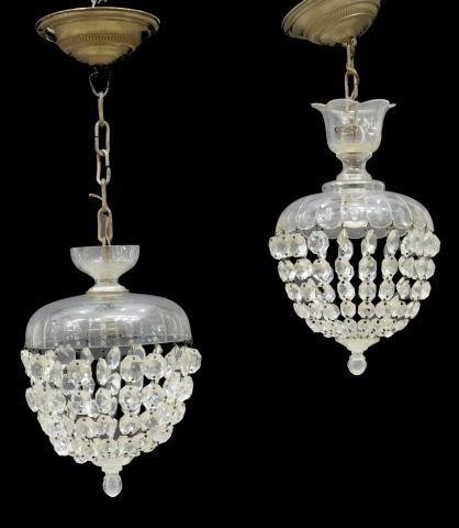 Appraisal: lot of Italian crystal chandeliers th c having colorless cut